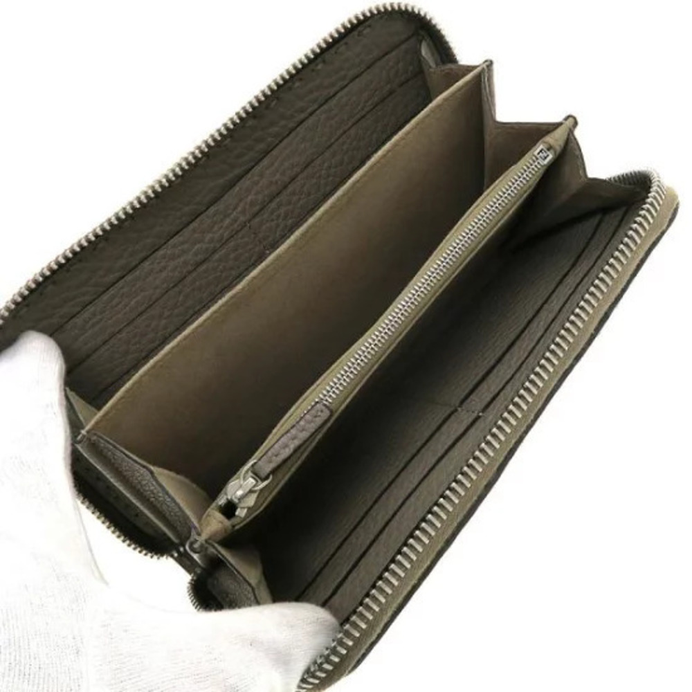 Fendi Wallet Selleria Round Zip Long Black